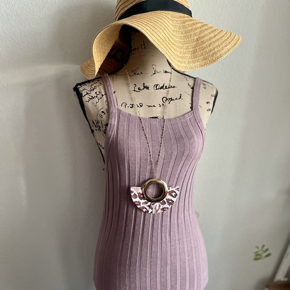 Zara Ribbed Sleeveless Maxi Dress Medium - Picture 5 of 9